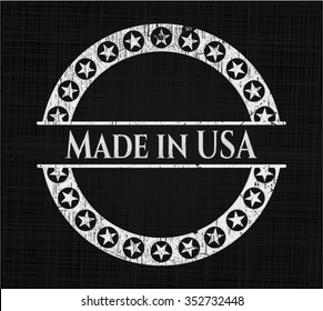 Made in USA chalkboard emblem