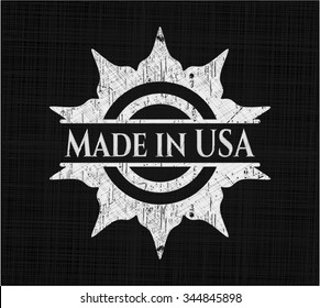 Made in USA with chalkboard texture