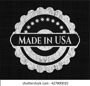 Made in USA with chalkboard texture