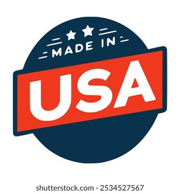 made in USA diseño de Plantilla de Ilustración vectorial de emblema de etiqueta circular