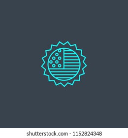 made in USA concept blue line icon. Simple thin element on dark background. made in USA concept outline symbol design from USA set. Can be used for web and mobile UI/UX