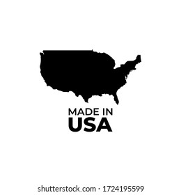 Made in USA country logo. Simple illustration of made in USA country vector logo for web design