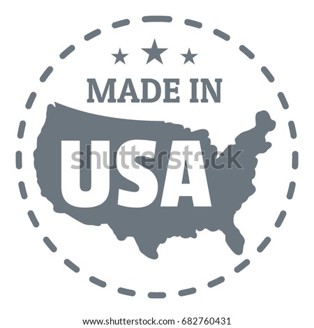 Made in USA country logo. Simple illustration of made in USA country vector logo for web design