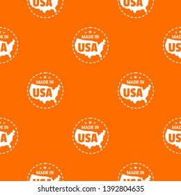 Made in USA country pattern vector orange for any web design best