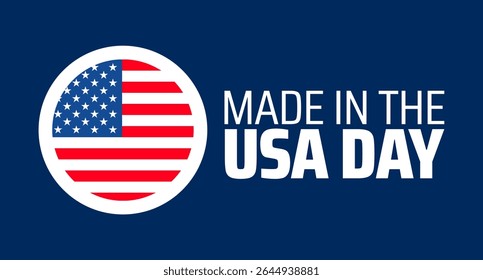 Feito no fundo do Dia dos EUA, banner ou modelo de design de cartaz. observado todos os anos em julho. Conceito de férias. Use para qualquer modelo, cartão, cartaz, cartaz, modelo.