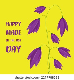 made in the usa day. Design suitable for greeting card poster and banner