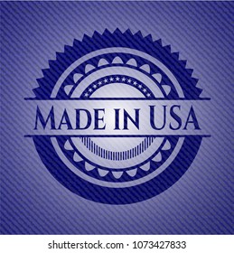  Made in USA with denim texture