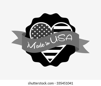 made in usa design, vector illustration eps10 graphic 