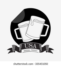 made in usa design, vector illustration eps10 graphic 