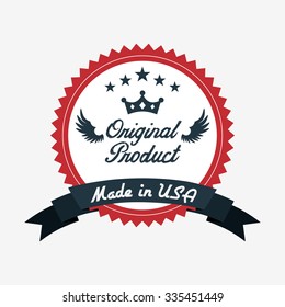 made in usa design, vector illustration eps10 graphic 