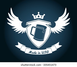 made in usa design, vector illustration eps10 graphic 