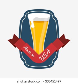 made in usa design, vector illustration eps10 graphic 