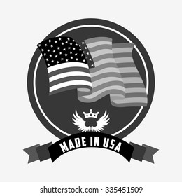 made in usa design, vector illustration eps10 graphic 