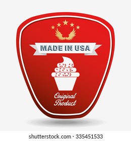 made in usa design, vector illustration eps10 graphic 