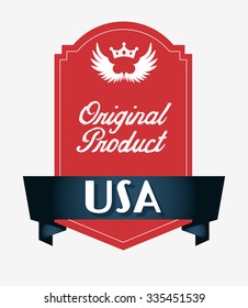 made in usa design, vector illustration eps10 graphic 