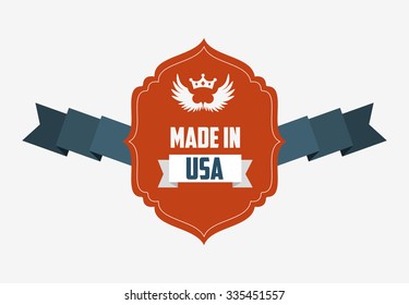 made in usa design, vector illustration eps10 graphic 