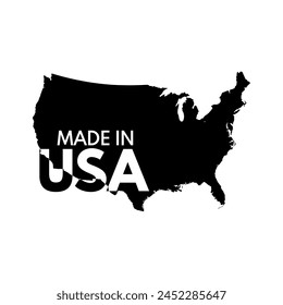 Made in the USA. Designation, logo, sign - vector illustration