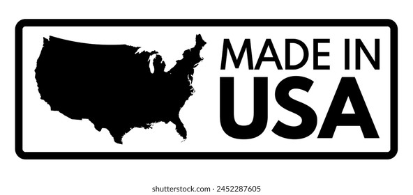 Made in the USA. Designation, logo, sign - vector illustration