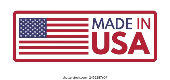 Made in the USA. Designation, logo, sign - vector illustration