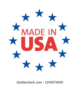 Made in USA Emblem Creative Designs Logo Modern Brand Vector Product
