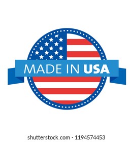 Made in USA Emblem Creative Designs Logo Modern Brand Vector Product