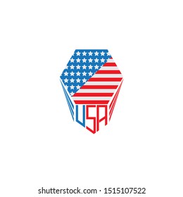 Made in USA Emblem Creative Designs Logo Modern Brand Vector Product
