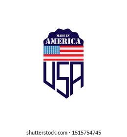 Made in USA Emblem Creative Designs Logo Modern Brand Vector Product
