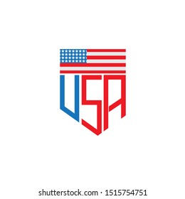 Made in USA Emblem Creative Designs Logo Modern Brand Vector Product
