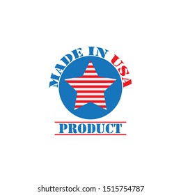 Made in USA Emblem Creative Designs Logo Modern Brand Vector Product
