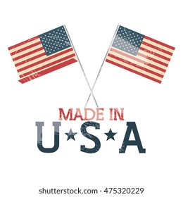 made in usa emblem icon vector illustration design