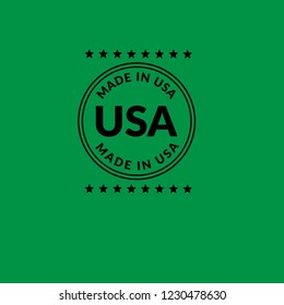 made in usa emblem, label, badge,seal,sticker. vintage stamp.package label. vector illustration