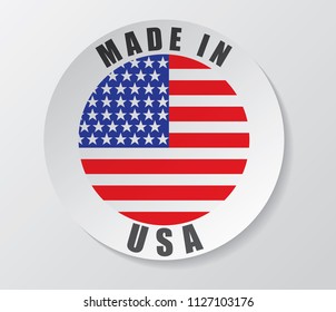 made in usa flag vector