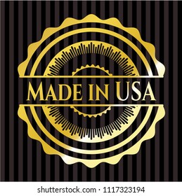 Made in USA golden badge