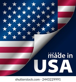 Made in Usa gráfico y etiqueta. Elemento de impacto para el uso que quieres hacer de él.