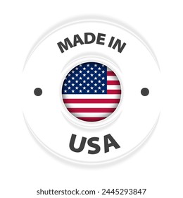 Made in Usa gráfico y etiqueta. Elemento de impacto para el uso que quieres hacer de él.