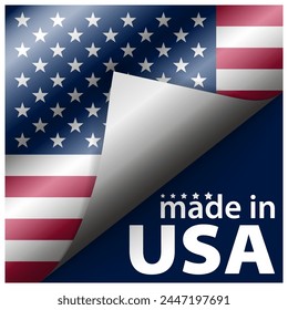 Made in Usa gráfico y etiqueta. Elemento de impacto para el uso que quieres hacer de él.