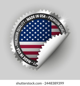 Made in Usa gráfico y etiqueta. Elemento de impacto para el uso que quieres hacer de él.