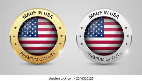 Made in Usa graphics and labels set. Some elements of impact for the use you want to make of it.