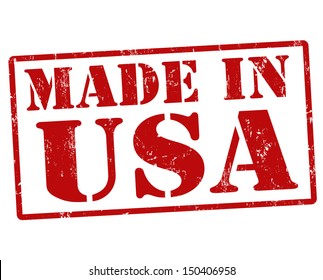 Made in USA grunge rubber stamp on white background, vector illustration