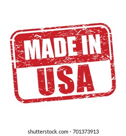 Made In Usa, Grunge Rubber Stamp