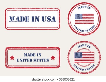 Made in USA grunge rubber stamp.Vector illustration.