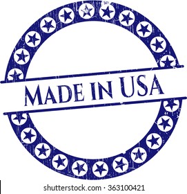 Made in USA grunge stamp