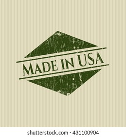 Made in USA grunge style stamp