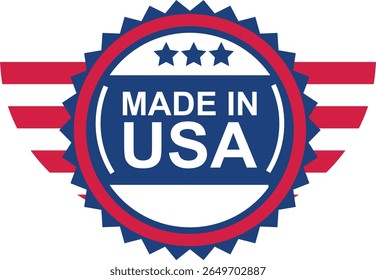 Made in USA Guarantee Badge with Ribbon Frame