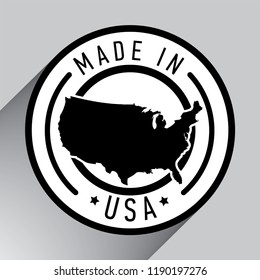 Made in USA. icon isolated design on white background. Vector illustration.