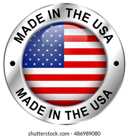 Made in usa icon on white background