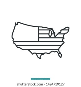 Made in the USA Icon Vector Illustration Logo Template