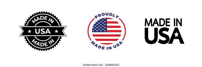 made in usa icon vector isolated