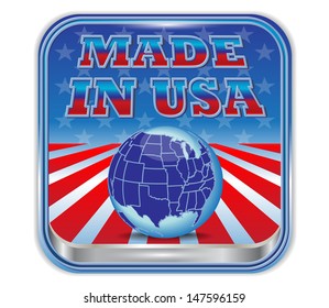 Made in USA icon.Vector