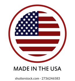 Made in USA illustrated in vector on white background